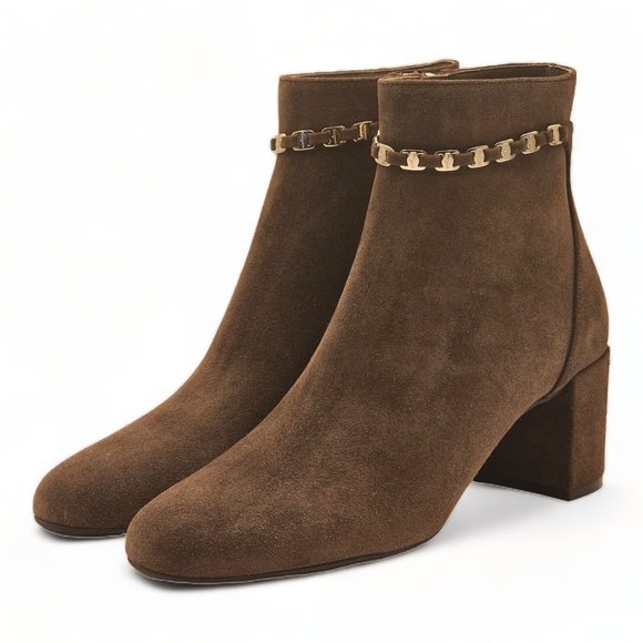 Salvatore Ferragamo Ghila Suede Ankle Boots - Picture 2 of 13